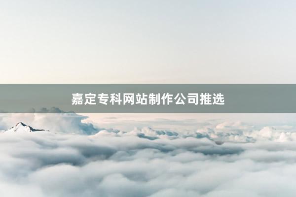 嘉定专科网站制作公司推选